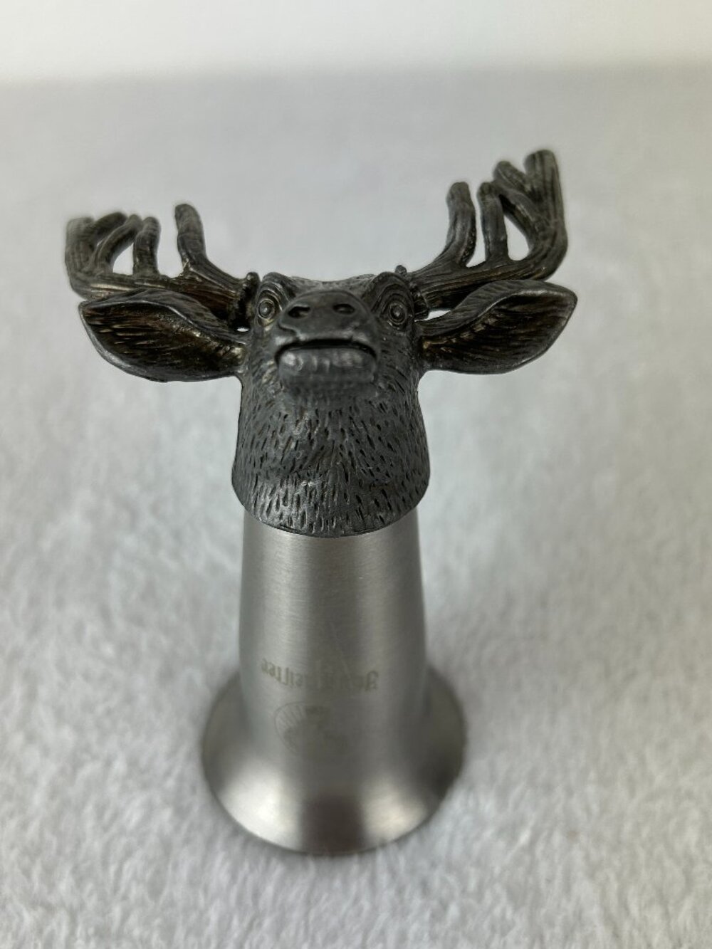 Jagermeister Buck Stag Deer Head Shot Glass Elk Shooter Pewter Stainless Barware